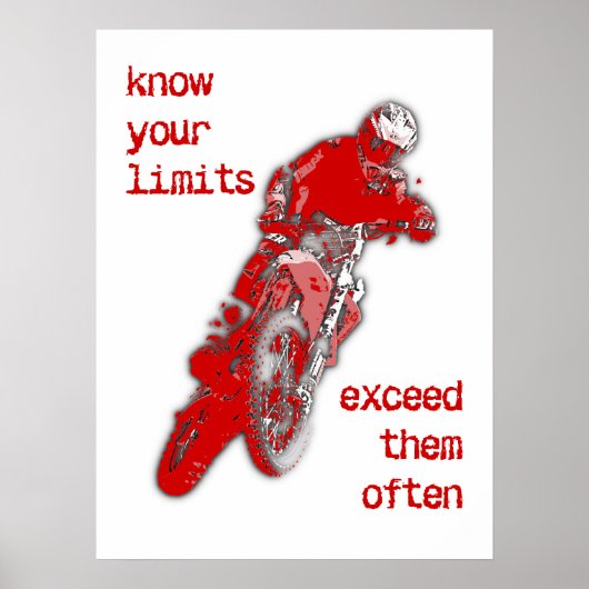 Exceed Your Limits Dirt Bike Motocross Poster ポスター (正面)