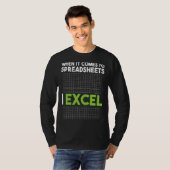Excelの来スプレッドシートに対する会計 Tシャツ (正面フル)