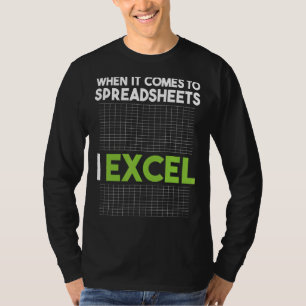 Excelの来スプレッドシートに対する会計 Tシャツ