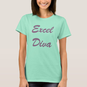 Excelの花型女性歌手T Tシャツ