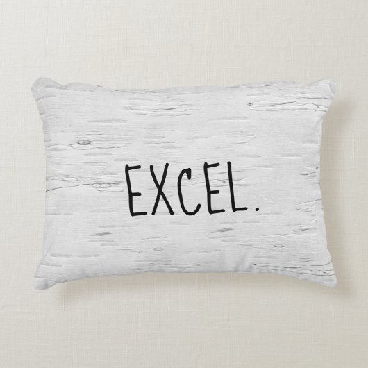 EXCEL文字オン樺の木ツリーアクセント枕 アクセントクッション (正面)