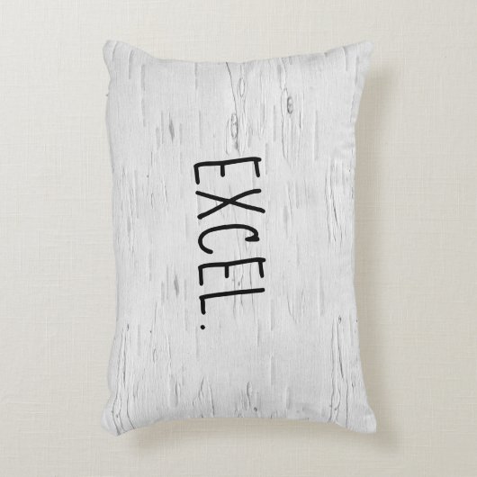 EXCEL文字オン樺の木ツリーアクセント枕 アクセントクッション (正面(垂直))