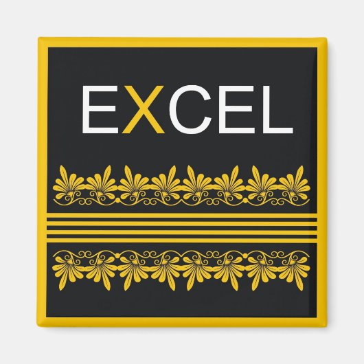 Excel – モチベーションのための一語引用文 マグネット (正面)