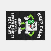 Excel Coworker Employee Farewell Goodbye Birthday フリースブランケット (正面(横))