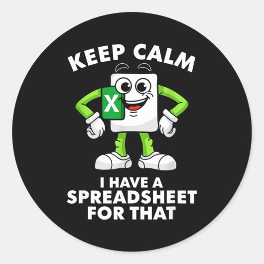 Excel Coworker Employee Farewell Goodbye Birthday  ラウンドシール (正面)