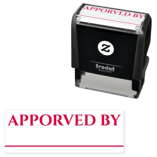 Excel Mark Approved by - 朱肉不要スタンプ セルフインキングスタンプ (インサイチュ)
