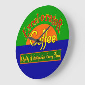 Excel-O-Atorコーヒーレトロの壁時計 ラージ壁時計 (傾斜)