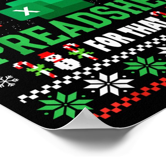 Excel Ugly Christmas Sweater I Have A Spreadsheet  ポスター (角)