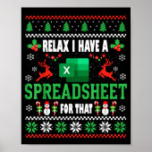 Excel Ugly Christmas Sweater I Have A Spreadsheet  ポスター (正面)