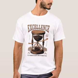 Excellence Coffee ヴィンテージ時計グラスTシャツ – プレミアム Tシャツ
