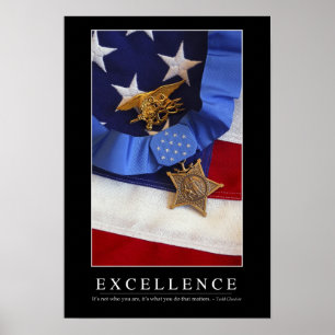 Excellence: Inspirational Quote ポスター