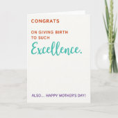 Excellence Mothers Day Message Card カード (正面)