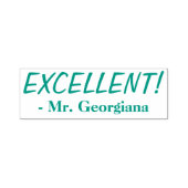 "EXCELLENT!" +チューター名ラバースタンプ セルフインキングスタンプ (デザイン)