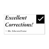 "Excellent Corrections!" +先生カスタム名 ラバースタンプ (インプリント)