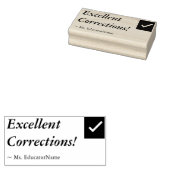 "Excellent Corrections!" +先生カスタム名 ラバースタンプ (押印)