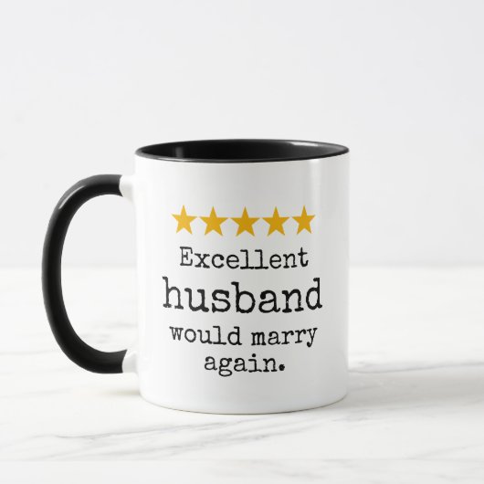 Excellent Husband Would Marry Again Funny  マグカップ (左)