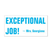 "EXCELLENT JOB!" +チューターの名前ラバースタンプ セルフインキングスタンプ (デザイン)