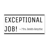 "EXCELLENT JOB!" +教育者の名前ラバースタンプ ラバースタンプ (インプリント)