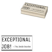 "EXCELLENT JOB!" +教育者の名前ラバースタンプ ラバースタンプ (押印)