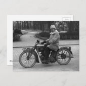 Excelsiorバイク2気筒ヴィンテージ写真 ポストカード (正面/裏面)