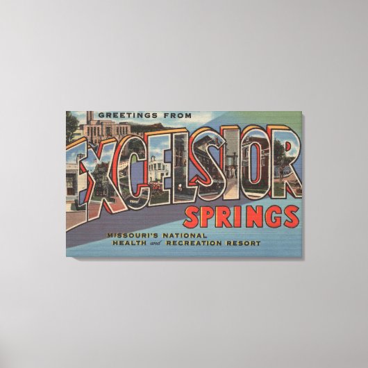 Excelsior春、ミズーリ – ラージレター キャンバスプリント (正面)