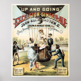 EXCELSIOR GINGER ALE熱気球レトロポスター ポスター