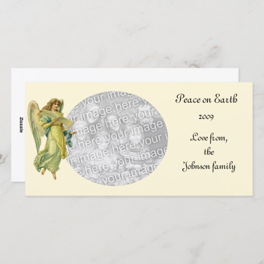 Excelsisビクトリアン Deoのグロリアのクリスマス・エンジェル シーズンカード (正面/裏面)