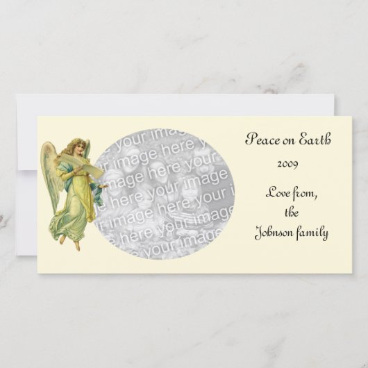 Excelsisビクトリアン Deoのグロリアのクリスマス・エンジェル シーズンカード (正面)