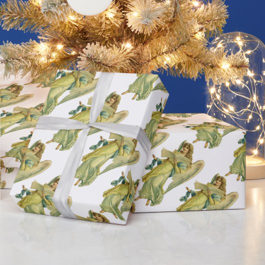 Excelsisビクトリアン Deoのグロリアのクリスマス・エンジェル ラッピングペーパー (クリスマス)