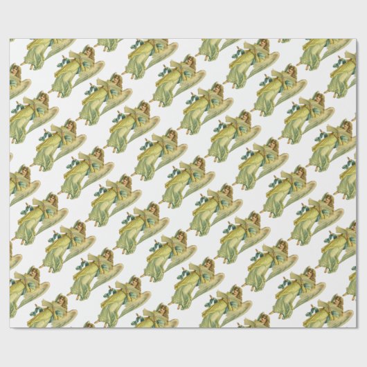 Excelsisビクトリアン Deoのグロリアのクリスマス・エンジェル ラッピングペーパー (フラット)