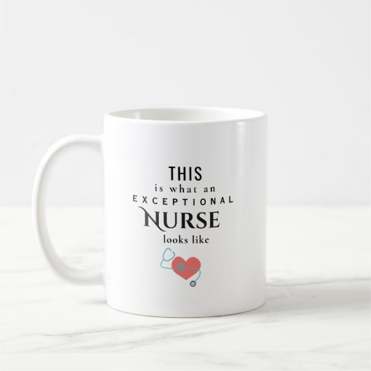 Exceptional Nurse Personalized Name Appreciation コーヒーマグカップ (左)