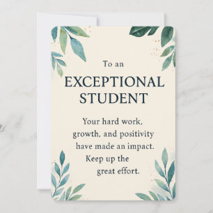 Exceptional Student – 感謝の気持ちを伝える先生への評価 招待状