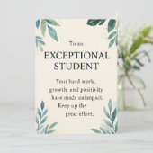 Exceptional Student – Inspirational Teacher Apprec 招待状 (スタンド正面)
