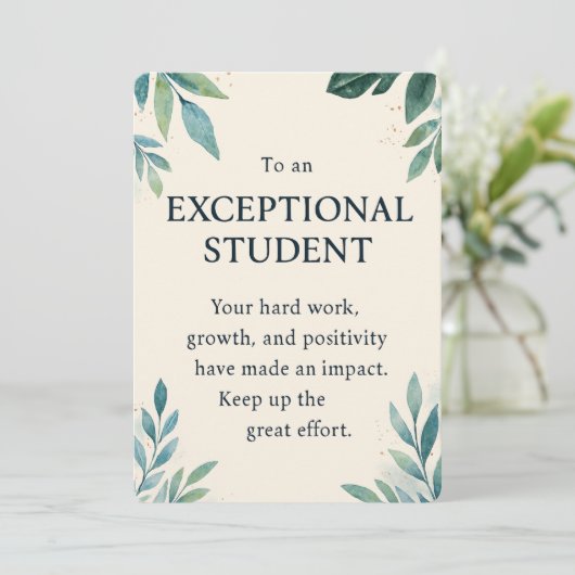 Exceptional Student – Inspirational Teacher Apprec 招待状 (スタンド正面)