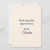 Exceptional Student – Inspirational Teacher Apprec 招待状 (裏面)