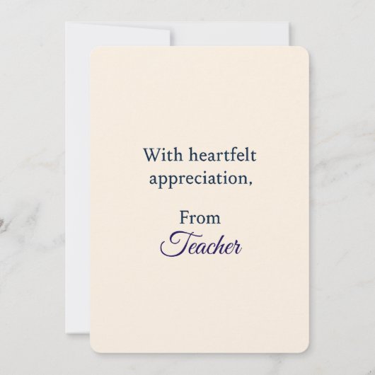 Exceptional Student – Inspirational Teacher Apprec 招待状 (裏面)