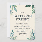 Exceptional Student – Inspirational Teacher Apprec 招待状 (正面)