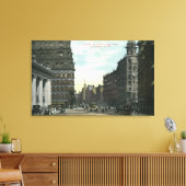 Exchange通りビューの州通り キャンバスプリント (インサイチュ (リビング))