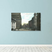 Exchange通りビューの州通り キャンバスプリント (インサイチュ (ウッドフロア))