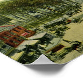 Exchange Place, Waterbury, Connecticutヴィンテージ ポスター (角)