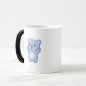 Excited Bear Minimal Kawaii Style モーフィングマグカップ (正面左)