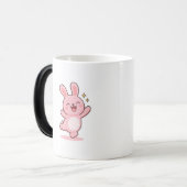 Excited Bunny Minimal Kawaii Style モーフィングマグカップ (正面左)