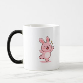 Excited Bunny Minimal Kawaii Style モーフィングマグカップ