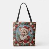 Excited Christmas Mouse Tote Bag トートバッグ (裏面)