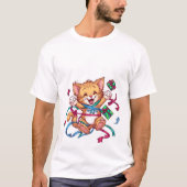 Excited Kawaii Ginger Cat Birthday Celebration✨🎉 Tシャツ (正面)