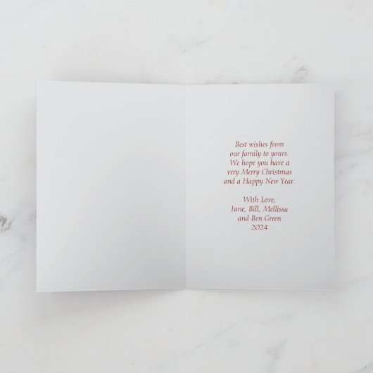 Excited Pug Dog Christmas Card カード (内部)