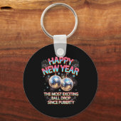 Exciting Ball Drop Since-puberty Happy New Year Di キーホルダー (正面)