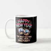 Exciting Ball Drop Since-puberty Happy New Year Di コーヒーマグカップ (左)