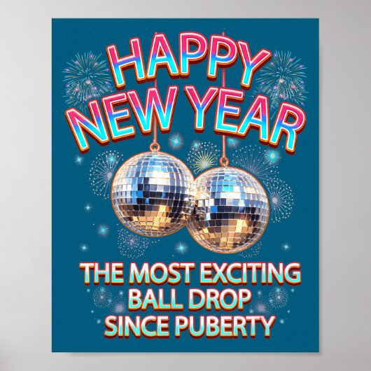 Exciting Ball Drop Since-puberty Happy New Year Di ポスター (正面)
