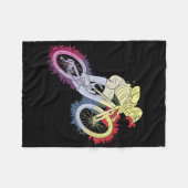 Exciting Mountain Biking フリースブランケット (正面(横))